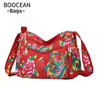 BOOCEAN Túi Tote, Túi Đeo Vai Vải Du Lịch, Ba Lô Đeo Hoa Lớn Đông Bắc