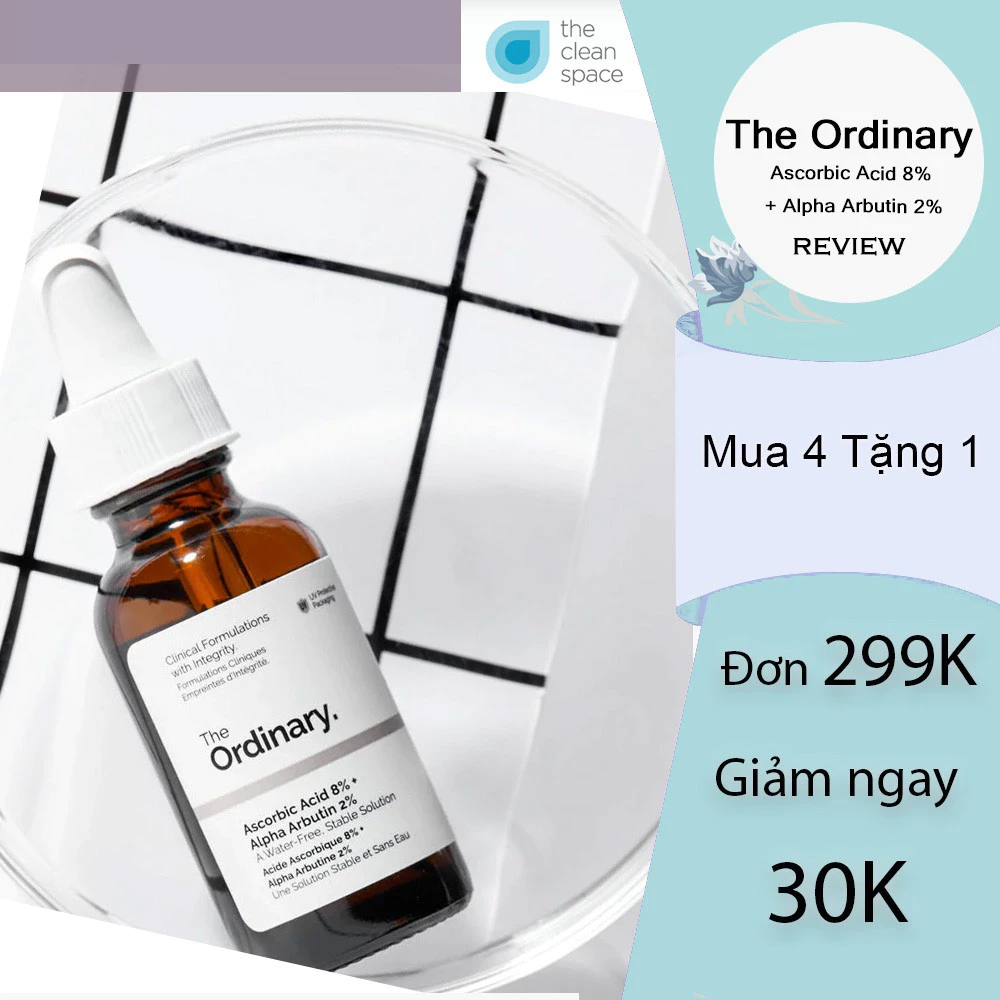 The Ordinary  Ascorbic Acid 8% + Alpha Arbutin 2% 30ml chính hãng