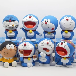Mô hình Doraemon đa sắc thái trang trí nhà cửa, bàn làm việc, bàn học, tủ sách, taplo ô tô, quà tặng