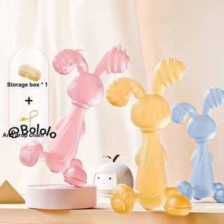 Bololo Bé thỏ silicone mọc răng cho bé mọc răng làm dịu răng hàm dính chống ăn tay tạo tác nhai đồ chơi