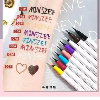 MINSHZEE Tea Eyeliner Bút kẻ mắt cực kỳ tốt Bút kẻ mắt màu Trang điểm không thấm nước lâu dài