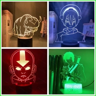 [Doly] Avatar The Last Airbender Night Light Anime 3D Đèn LED cảm ứng từ xa Sạc USB Aang Zuko Azula TophBeifong