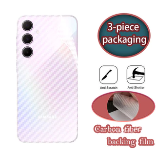 3 Miếng Bao Bì Matte Back Film Cho Samsung Galaxy A55 5G A35 A25 A15 4G 2024 Vỏ Điện Thoại Sợi Carbon Bảo Vệ Màn Hình Trong Suốt Mềm Mại