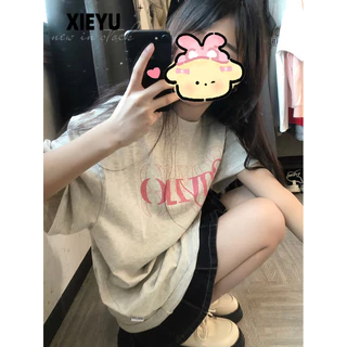 XIEYU áo phông áo thun nữ croptop baby tee Phong cách Hàn Phong Vintage Korean WCS2430O4T 12Z240322