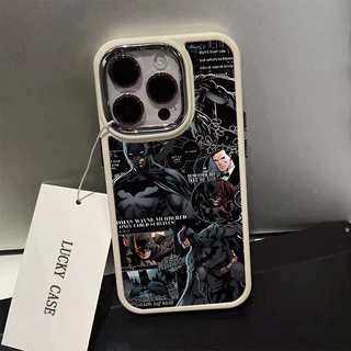 Ốp Điện Thoại Họa Tiết Batman Anh Hùng Tương Thích Cho IPhone 15 Pro Max 13pro Chống Bụi Bẩn Bền IPhone 14 12 11 Mờ 7 8 Plus Lỗ Lớn Trọn Gói Vỏ Điện Thoại