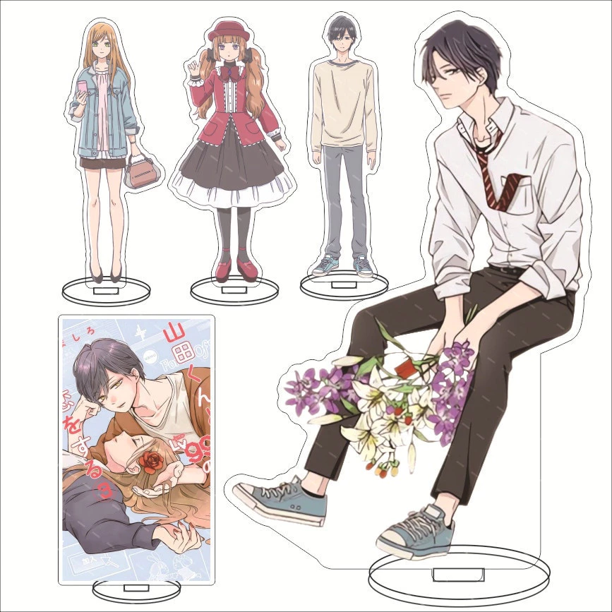 Mô hình đứng standee bằng arcrylic My Love Story with Yamada-kun At Lv999 decor góc học tập để bàn cao 10cm