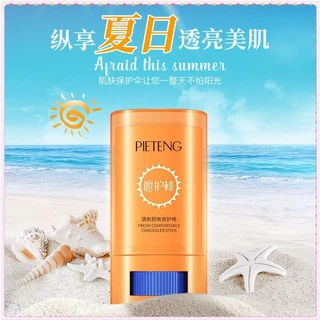 Pieteng Face Body Sunscreen Stick Chống tia cực tím Làm trắng dưỡng ẩm Kem che khuyết điểm làm mới Kem chống nắng cách ly Chống thấm nước lâu trôi Nam nữ Chăm sóc da mặt 20g TOGO