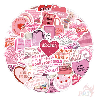 60Pcs/Set ❉ Pink Babe Reading Books Art Series 01 Stickers ❉ Fashion DIY Waterproof Decals Doodle Stickers