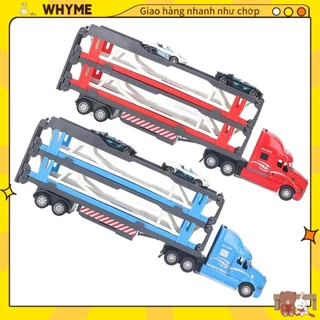 WHYME 150cm Trẻ em Xe tải chở hàng có thể gập lại Hợp kim mô phỏng cao Kéo phương tiện vận chuyển với 2 ô tô nhỏ