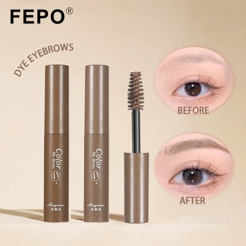 Fepo Gel Lông Mày Chống Thấm Nước Sáp Lông Mày Matte Tinted Dye 24 HR Lâu Dài Lông Mày Tự Nhiên Trang Điểm Đáng Yêu mỹ phẩm bàn chải