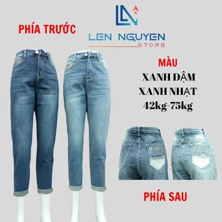 G1_Quần jean nữ, baggy, lưng cao, quần bò nữ dáng ôm, quần rin nữ có big size, cho 42kg đến 75kg,LEN NGUYEN STORE