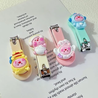 Dopamine Color Loopy Nail Clipper Lovely Beaver Nail Clipper Phụ kiện chăm sóc móng tay