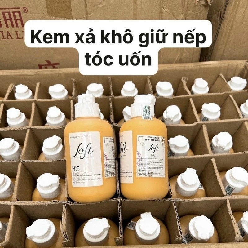 [ CHÍNH HÃNG ] Kem xả khô bóp tóc xoăn SOFT No5 280ml