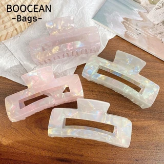 Vuốt Tóc BOOCEAN, Dụng Cụ Tạo Kiểu Acetate Kẹp Hình Học, Phụ Kiện Tóc Sáng Tạo Kẹp Cá Mập Thanh Lịch Phụ Nữ