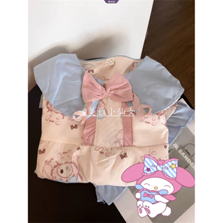 Bộ đồ ngủ Sanrio Melody mới mùa hè Bộ đồ ngủ nữ tay ngắn phong cách Ins Nhật Bản ngọt ngào và dễ thương dành cho sinh viên mặc tại nhà [BL]