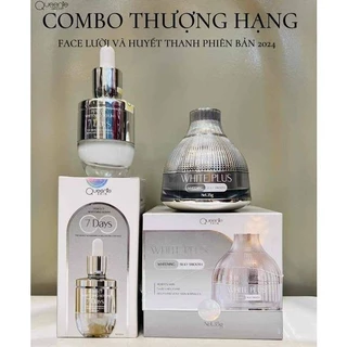 Combo Face Lười Thượng Hạng và Serum Huyết Thanh 7Days Queenie Skin mẫu mới 2024 chính hãng