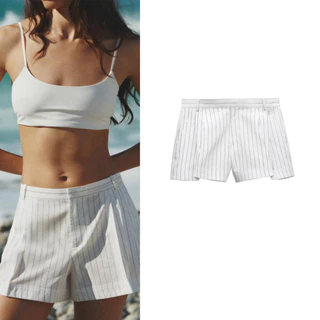 Quần short Mini sọc giữa eo đơn giản mới của Zara mùa hè 6929405