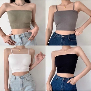 Áo 2 dây áo ngực áo 2 dây có mút, áo hai dây nữ  áo ngực bra dáng croptop áo bra đi biển áo 2 dây croptop chất thun gân