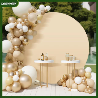 Lanyydiy Round Arch Backdrop Cover, Chân đế vòm hình tròn 6ft / 6.5ft / 7.2ft có dây kéo dưới cùng, Cảm ứng mượt mà, Đa năng