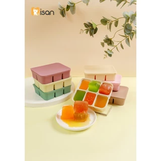 Khay silicon Cube trữ đông thực phẩm  6 ô và 12 ô ,trữ nước dashi cho bé ăn dặm MISAN-Khay Trữ đông silicone