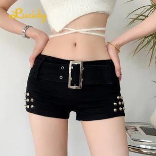 Lucidy quần short nữ quần đùi nữ jean Độc đáo Cổ điển fashionable táo bạo WLK2450KPS 20Z240512