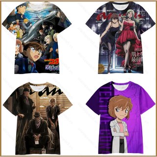 Tốt Thám Tử Lừng Danh Conan Áo Thun Anime Unisex Tee Cosplay Conan Mouri Ran 3D Áo Sơ Mi Tay Ngắn Hàng Đầu Thường Ngày Plus Kích Thước Tee