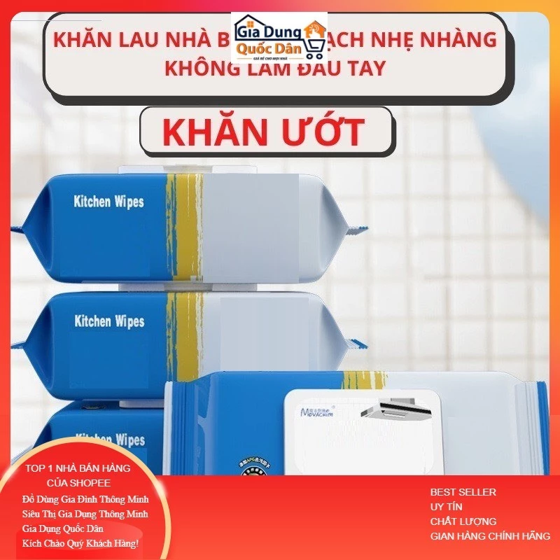 Combo 12 Gói Khăn ướt Lau bếp đa năng 1 gói 80 miếng Siêu tiết kiệm Đa Năng Đa Năng, Tiện ích