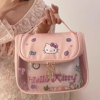 Túi Đựng Mỹ Phẩm Hellokitty Dung Tích Lớn Bé Gái Di Động Di Động Dễ Thương Du Lịch Chống Thấm Nước Túi Vệ Sinh Túi Bảo Quản