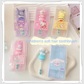 Sanrio Hoạt Hình Trẻ Em Bàn Chải Đánh Răng Hoạt Hình Búp Bê Silicone Lông Mềm Bàn Chải Đánh Răng Đáng Yêu Trẻ Em Quà Tặng Kuromi Cinnamoroll Y