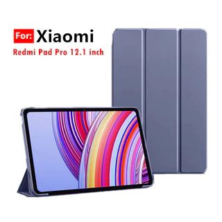 Dành Cho Xiaomi Poco Pad 12.1 2024 / Redmi Pad Pro Smart Case Trifold Leather Flip Soft Back Cover Funda Cho Redmi Pad Pro 5G Vỏ Máy Tính Bảng Mới