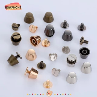 Rwan1 10 Bộ / túi 10 / 12 Mm Dây Đeo Đinh Tán DIY Da Thủ Công Vải Nút Kim Loại Móng Tay Đầu Tròn Ốc Vít