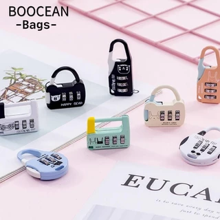 BOOCEAN Khóa mật khẩu hành lý, Khóa mật khẩu số 3 chữ số màu ngẫu nhiên, Khóa tủ du lịch Mini họa tiết hoạt hình