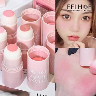 EELHOE 4 màu Matte Rouge Blush Matte White Pink Girl Single Color Blush Stick Rouge Blush / Mỹ phẩm cho mặt / Phấn má hồng dạng bọt biển Phấn má hồng lâu trôi