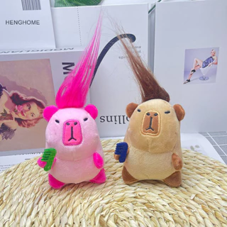 Henghome Ngộ nghĩnh Capybara Sang Trọng Đồ Chơi Móc Khóa Dễ Thương Sang Trọng Mặt Dây Chuyền Búp Bê Mặt Dây Chuyền Ba Lô Móc Khóa Xe Trang Trí Capybara Phụ Kiện Trẻ Em Quà Tặng TFG