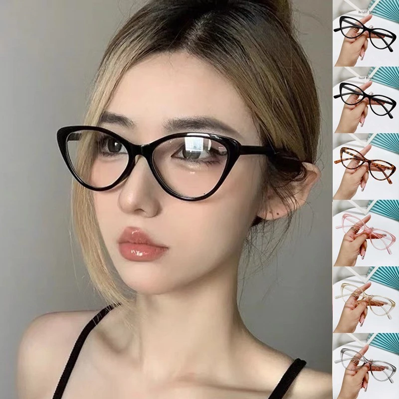Kính Mắt Mèo Gọng Lớn Chống Ánh Sáng Xanh Chống Bức Xạ Phong Cách Âu Mỹ Hợp Thời Trang Mới Cho Nữ