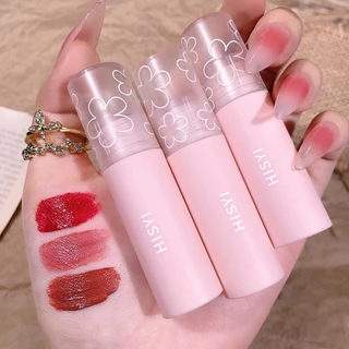 Hisi Pink Velvet Lip Glaze Matte Natural Lâu trôi Son môi Lip Mud