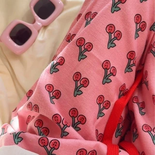 Quần Rời Hoa Anh Đào Pyjama Quần Nữ Hồng Quần Thường Ngày Có Thể Mặc Bên Ngoài Quần Nhà