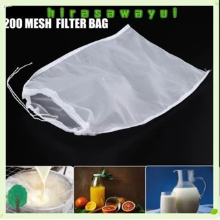 Hiraasawayui 200mesh Nylon Lưới Mịn Có Thể Tái Sử Dụng Lọc Rượu Nấu Ăn Rây Phô Mai Vải