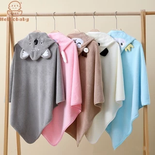 Hellobaby Coral lông cừu trẻ em áo choàng tắm cho trẻ sơ sinh Tắm quấn khăn tắm hoạt hình dễ thương áo choàng tắm