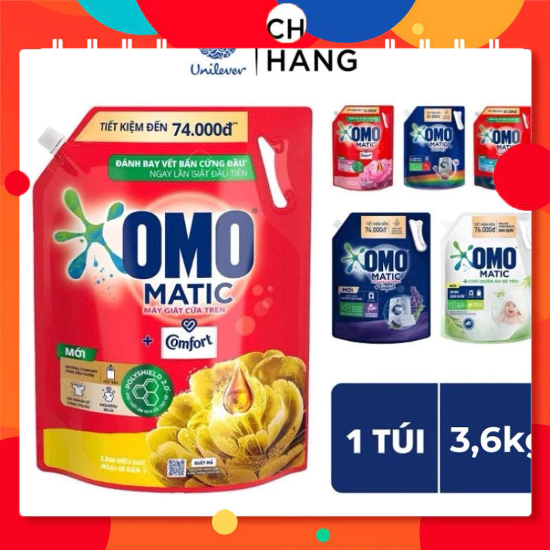 Nước Giặt Omo Matic 3,6kg Chuyên Dụng Cho Máy Giặt