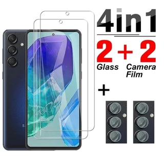 4in1 camera lens screen protector tempered glass case cover For Samsung Galaxy M55 5G 6.7inch SM-M556B M556B/DS M34 M54 M14