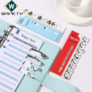 WAPKTY 1 Bộ Kawaii Memo Pad Đồ Dùng Học Tập Chỉ Số Đăng Người Lập Kế Hoạch Văn Phòng Phẩm Gấu Trúc Giấy Dán Ghi Chú Sáng Tạo