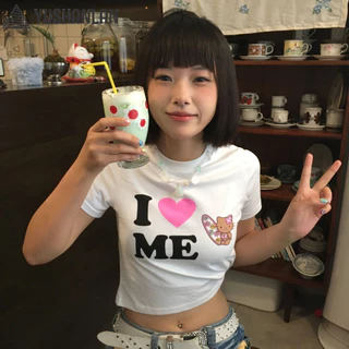 YUSHANLAN áo phông áo thun nữ croptop baby tee Thể thao Thời trang INS Hàn Phong WCS24405LP 16Z240417