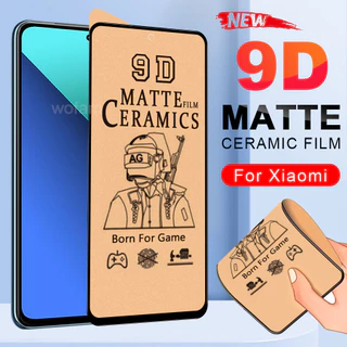 Xiaomi Kính Cường Lực Gốm Full Màn Chống Vân Tay Dẻo Bảo Vệ Màn Hình 9D cho Redmi Note 13 12 Pro+ Plus 12s 11s 10s 10 9 8 7 Pro 9s 13C 12C 10C 9T 9A 9C 8A Mi 13T 12 11 Lite 12T 11T 10T 9T Pro Poco X6 C65 F5 X5 X4 X3 M3 M4 Pro M5s GT F3 NFC 5G 4G