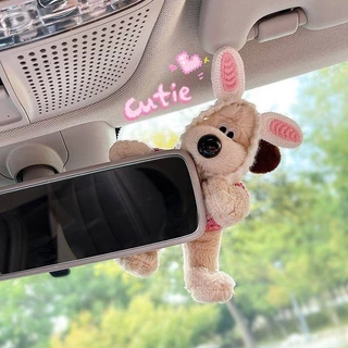 Cute Dog Repair Rearview Mirror Decoration Car Decoration Center Console Screen Lying Doll Car Accessories Female Vehicle Mounted Doll OvV6