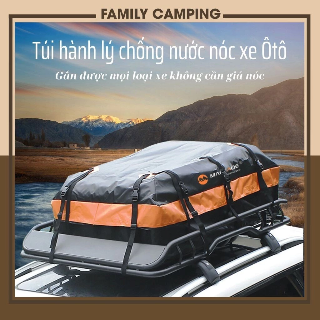 Túi chống nước trên nóc ô tô, sức chứa lớn, túi hành lý trên nóc xe chống mưa dùng cho mọi loại xe