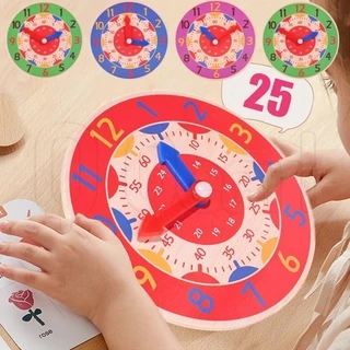 Đồ chơi đồng hồ xếp hình Montessori - Trẻ em Giờ phút nhận thức thứ hai - Đồ chơi giáo dục cho trẻ sớm - Đồ chơi giáo dục mầm non - Đồ chơi số thời gian - Hỗ trợ học tập thời gian