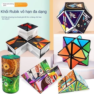 Đồ chơi giải nén khối Rubik đa dạng ba chiều, Khối Rubik vô hạn 3D hình học, Trẻ em