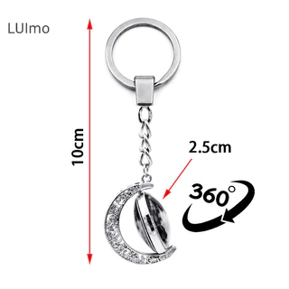 Luimo Genshin Tác Động Móc Khóa 360 Độ Xoay Mặt Trăng Mặt Dây Chuyền Mắt Thần Móc Chìa Khóa SBS