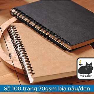 Sổ vẽ chì 100 trang A5 - Sketchbook - Sổ lò xo Giấy kem trơn 70gsm - Họa Cụ Hakuart